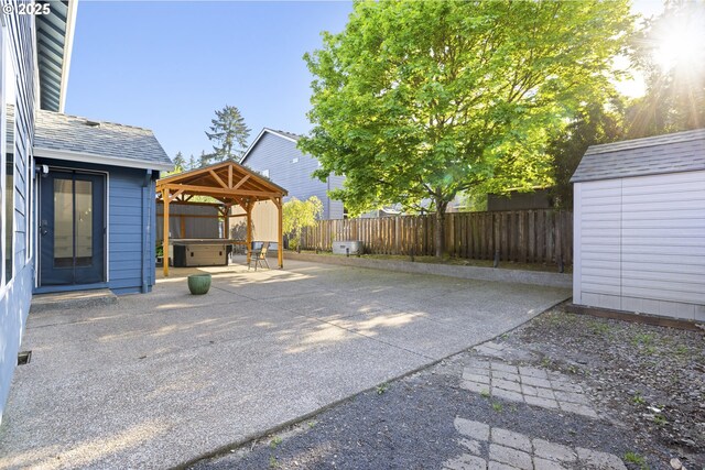 22647 SW Saunders Dr, Sherwood, OR 97140 - view of parking / parking lot with a gazebo and a fenced backyard