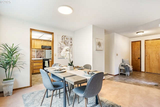 dining area with baseboards