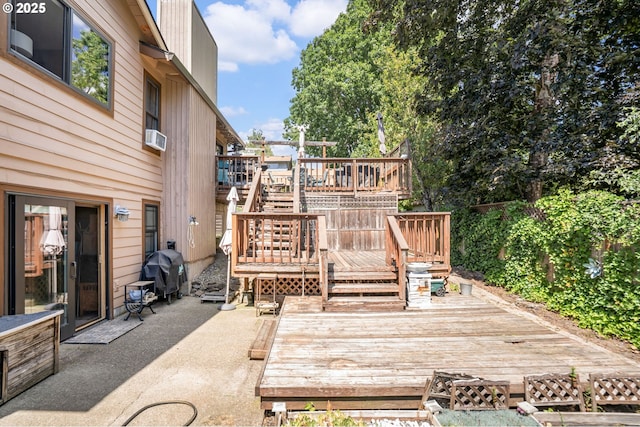 3327 Hillcrest Way, Forest Grove, OR 97116 - wooden deck with stairway and grilling area