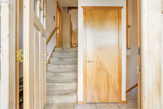 3327 Hillcrest Way, Forest Grove, OR 97116 - stairs featuring tile patterned floors