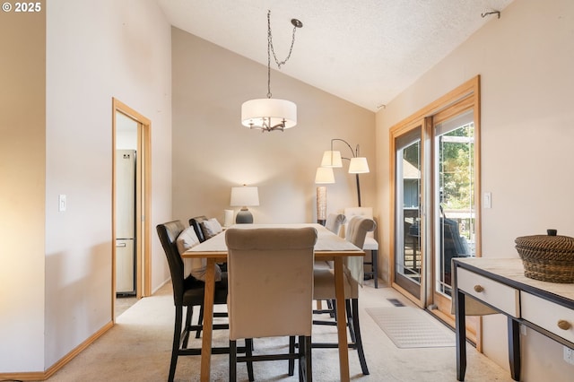 3327 Hillcrest Way, Forest Grove, OR 97116 - dining area featuring light colored carpet and lofted ceiling