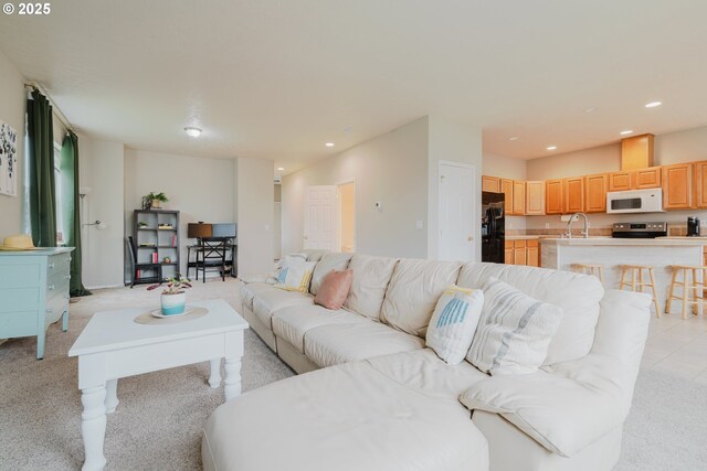 311 W Jadon Dr, Lebanon, OR 97355 - living room with recessed lighting and light carpet