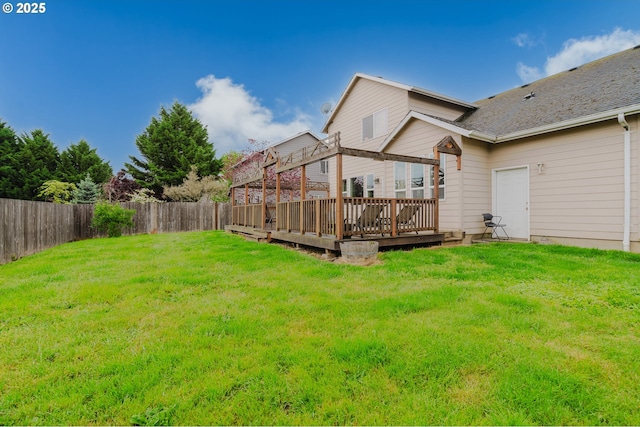 311 W Jadon Dr, Lebanon, OR 97355 - view of yard featuring a deck and a pergola