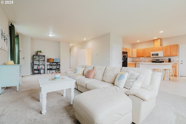 311 W Jadon Dr, Lebanon, OR 97355 - living area featuring light colored carpet and recessed lighting