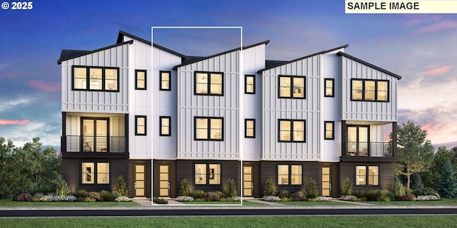 multi unit property featuring board and batten siding