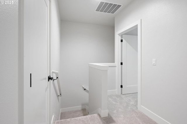 9258 SW Waverly Dr, Tigard, OR 97224 - corridor with an upstairs landing, carpet flooring, and baseboards