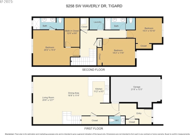 9258 SW Waverly Dr, Tigard, OR 97224 - property floor plan