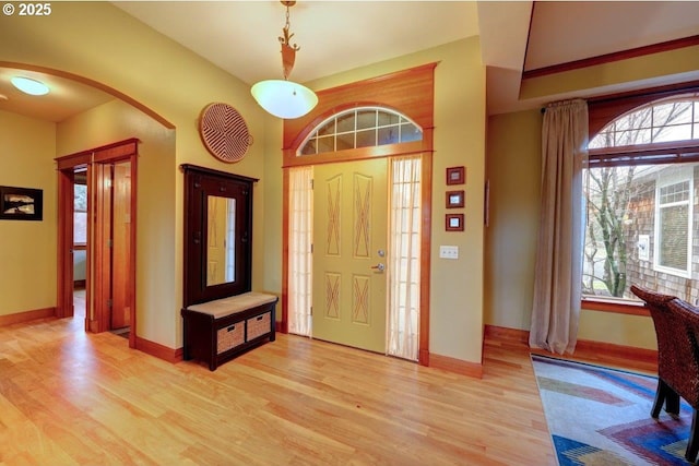 entryway featuring light hardwood / wood-style floors