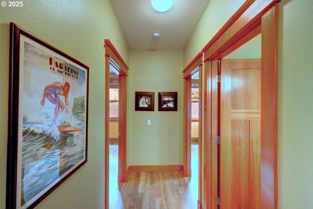 hallway featuring light hardwood / wood-style floors