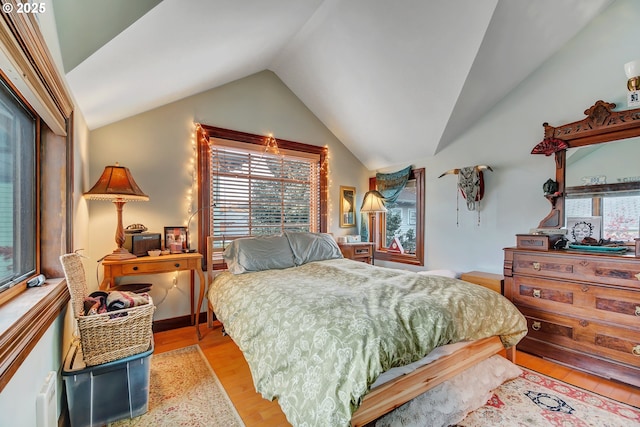 3820 N Haight Ave, Portland, OR 97227 - bedroom with light wood finished floors and lofted ceiling