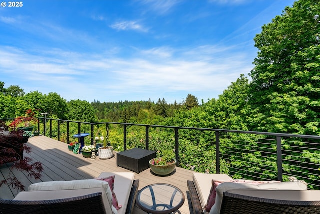 11442 SW Woodlee Heights Ct, Portland, OR 97219 - deck with a view of trees