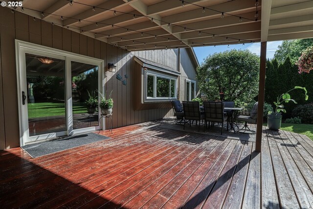 3003 NE 164th St, Ridgefield, WA 98642 - wooden deck with outdoor dining space
