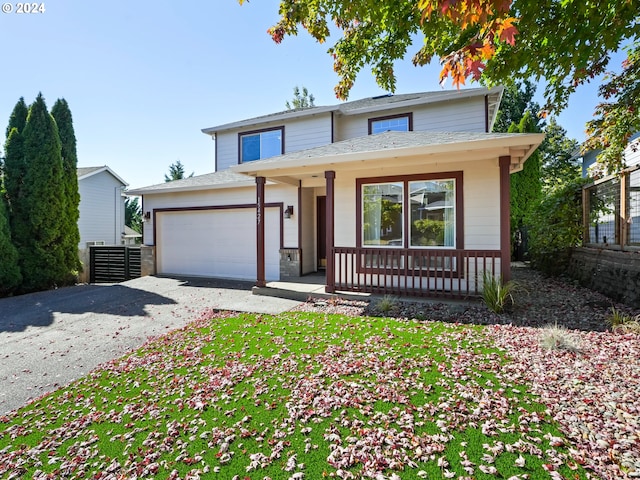 view of front of property with a porch