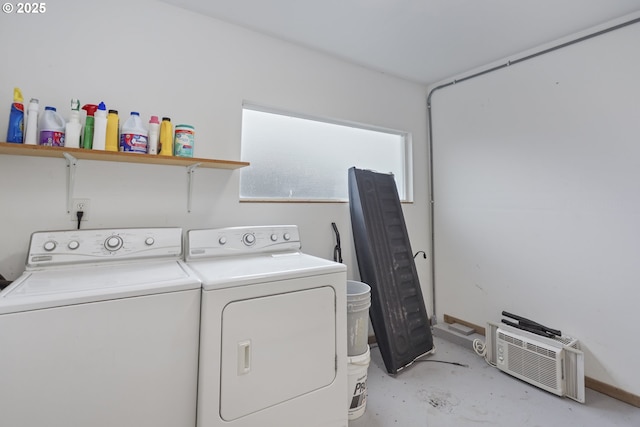 clothes washing area with laundry area and washing machine and dryer