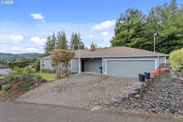 808 E 14th St, Coquille, OR 97423 - single story home featuring a garage, driveway, and a chimney