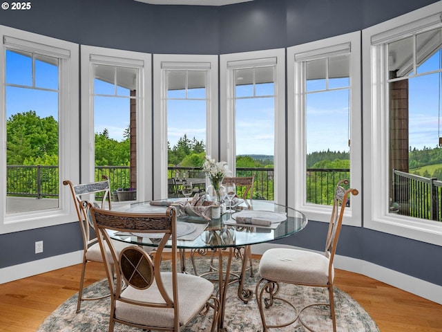9320 NW Skyview Ct, Portland, OR 97231 - dining room featuring wood finished floors and baseboards
