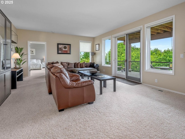 9320 NW Skyview Ct, Portland, OR 97231 - living area with light carpet and baseboards