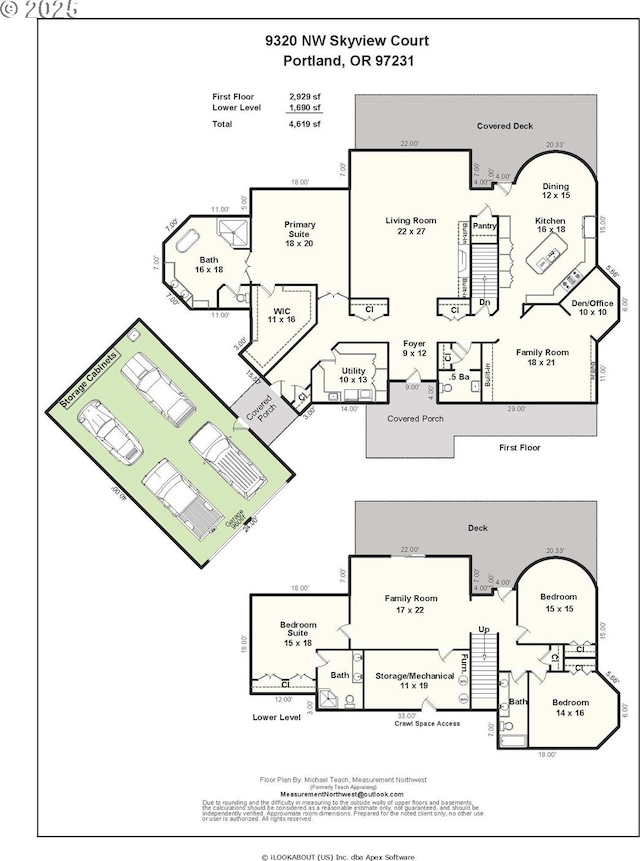 9320 NW Skyview Ct, Portland, OR 97231 - floor plan / room layout