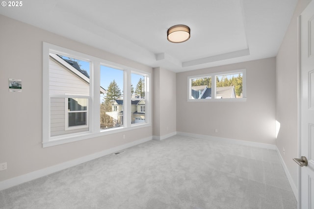 17716 NW Layla Dr Lot 28, Portland, OR 97229 - unfurnished room featuring carpet flooring, a raised ceiling, and baseboards
