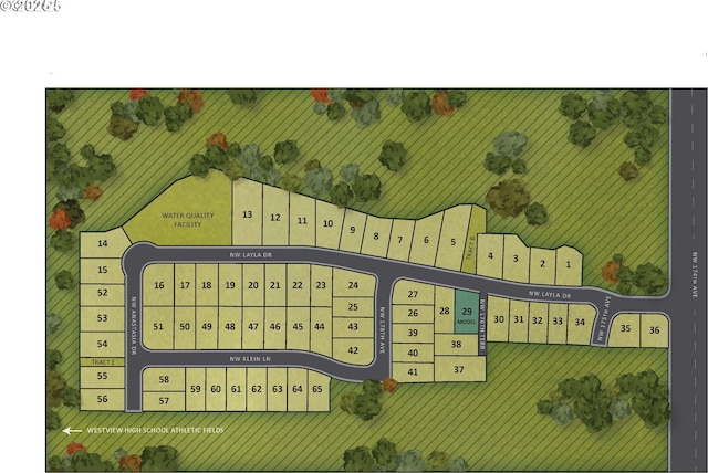 17716 NW Layla Dr Lot 28, Portland, OR 97229 - map / location with property boundaries highlighted