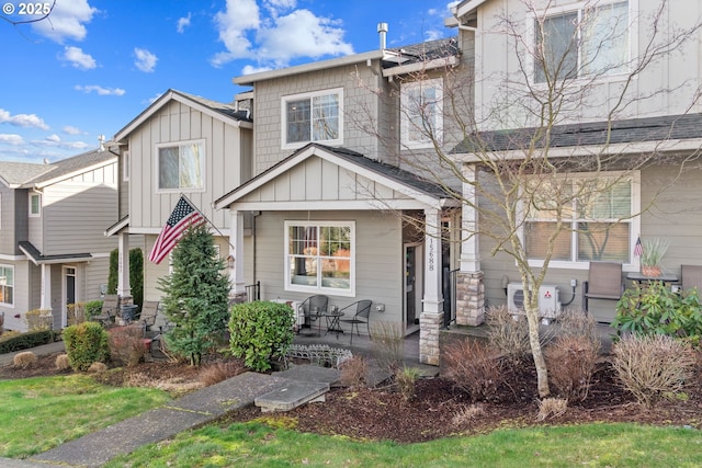 view of front of home featuring board and batten siding