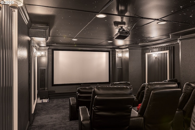 16215 SE Rivershore Dr, Vancouver, WA 98683 - carpeted cinema room featuring a textured wall and recessed lighting