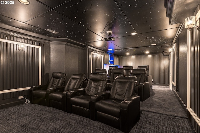 16215 SE Rivershore Dr, Vancouver, WA 98683 - carpeted home theater room featuring recessed lighting