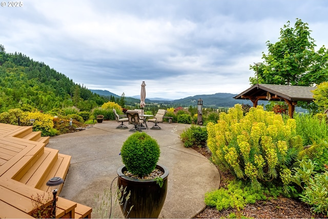 36910 Edgehill Rd, Springfield, OR 97478 - view of patio / terrace with a mountain view