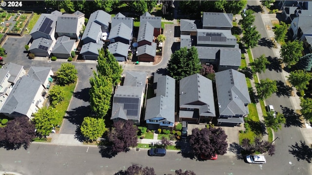 bird's eye view with a residential view