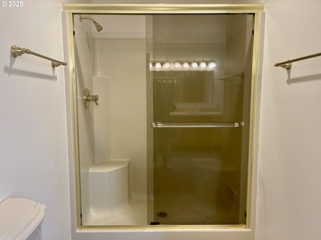 2180 Hayes St, North Bend, OR 97459 - bathroom featuring a shower stall and toilet
