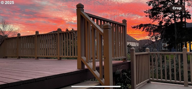 2180 Hayes St, North Bend, OR 97459 - view of deck at dusk