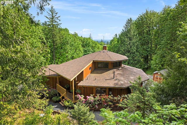 view from above of property