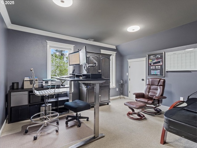 5610 NE Going St, Portland, OR 97218 - office area featuring baseboards and carpet flooring