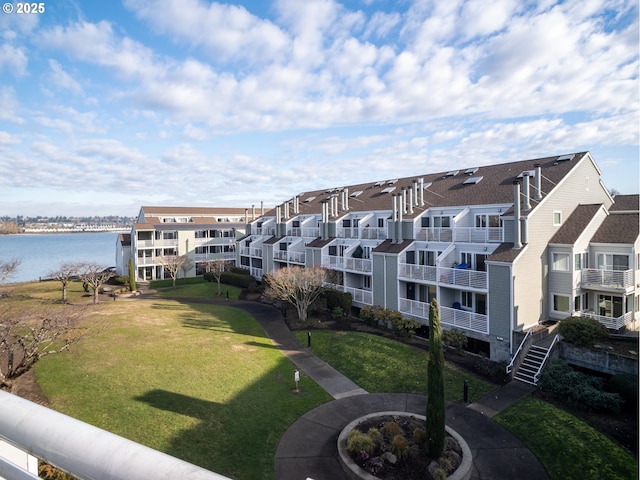 view of property featuring a water view