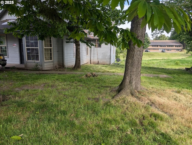 view of grassy yard