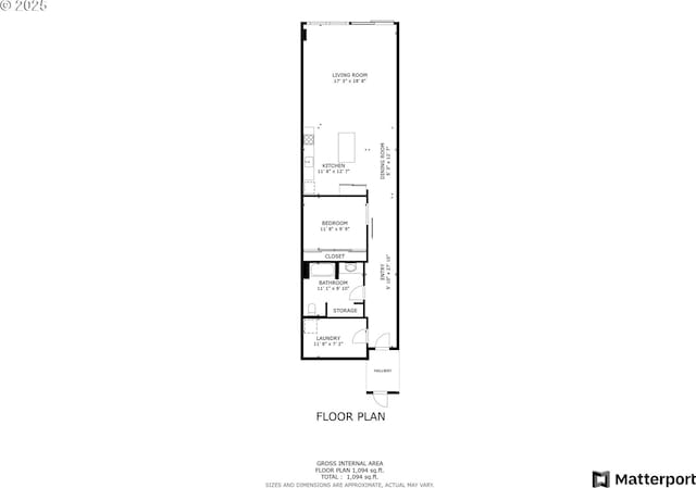 1410 NW Kearney St Unit 717, Portland, OR 97209 - hallway with a wall of windows, baseboards, and light wood-type flooring