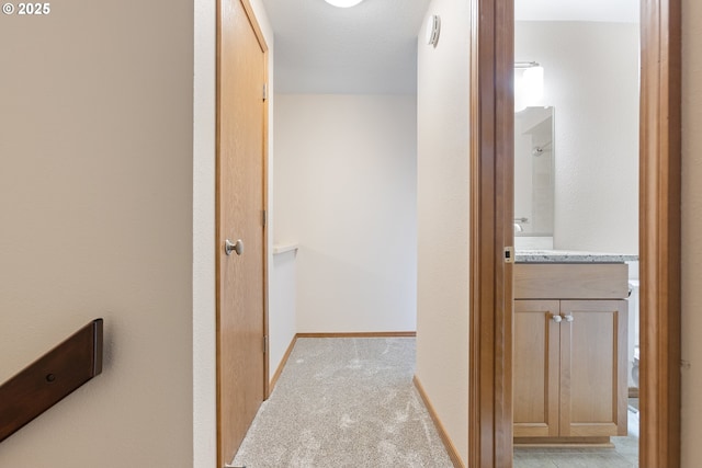 251 NE Village Squire Ave Unit 15, Gresham, OR 97030 - hall with light colored carpet and baseboards