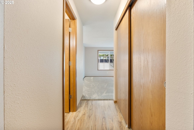 251 NE Village Squire Ave Unit 15, Gresham, OR 97030 - corridor with light wood-style flooring and a textured wall