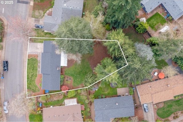 drone / aerial view with a residential view