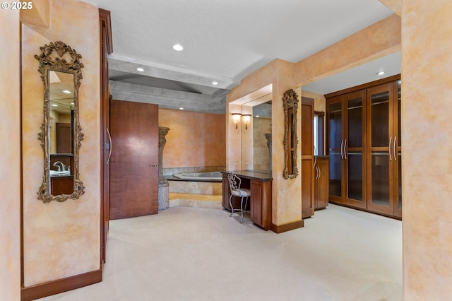6421 Brooklake Rd, Salem, OR 97305 - interior space featuring carpet flooring, recessed lighting, and baseboards