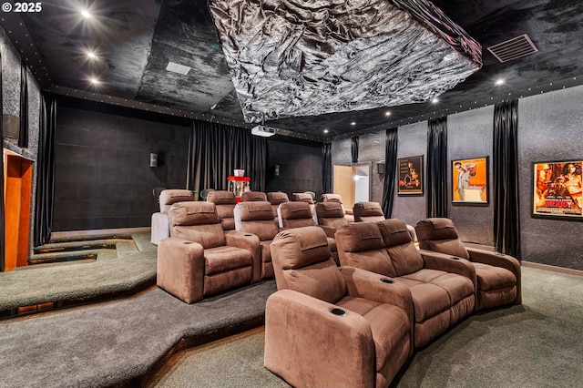 6421 Brooklake Rd, Salem, OR 97305 - carpeted home theater room with baseboards