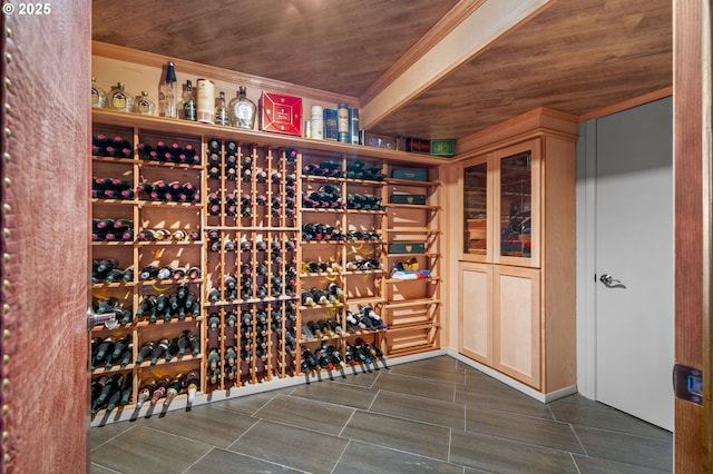 6421 Brooklake Rd, Salem, OR 97305 - wine cellar with wooden ceiling