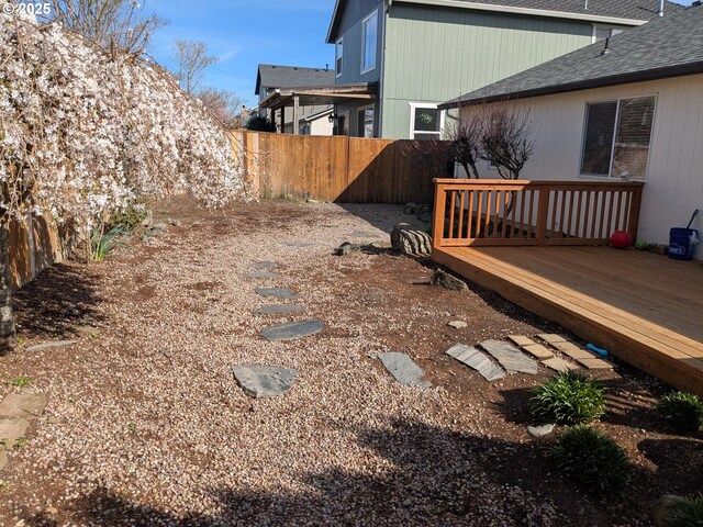 250 W 13th St, Lafayette, OR 97127 - view of yard featuring a deck