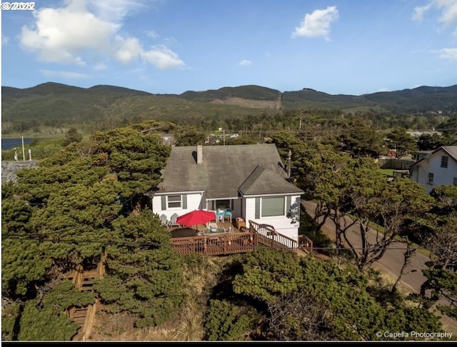 exterior space with a mountain view