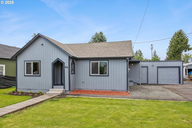63 S 22nd St, Saint Helens, OR 97051 - single story home with a shingled roof, a front yard, an attached garage, and asphalt driveway
