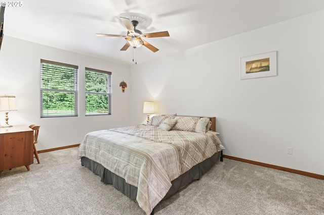 39100 SE Tumala Mountain Rd, Estacada, OR 97023 - carpeted bedroom with baseboards and ceiling fan