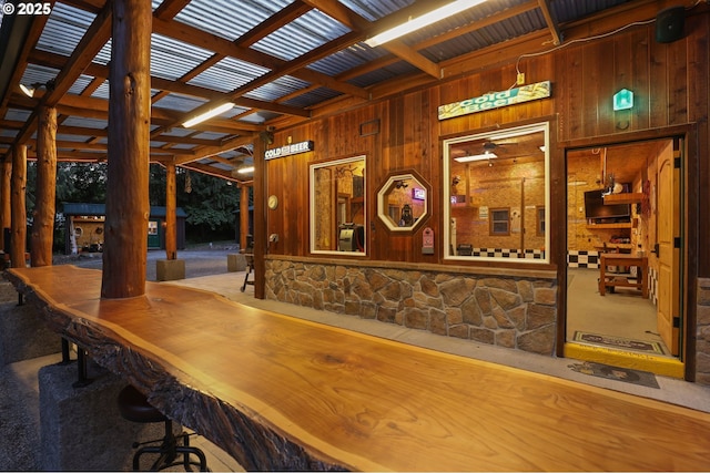 39100 SE Tumala Mountain Rd, Estacada, OR 97023 - office area featuring wooden walls