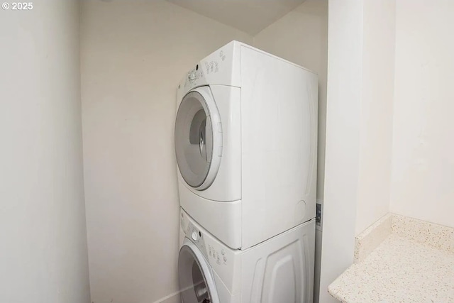 1236 N Emerson St, Portland, OR 97217 - laundry room with stacked washer and clothes dryer