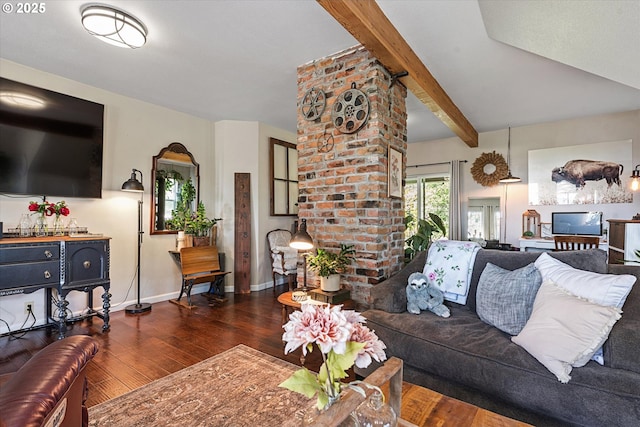 69768 Hwy 237, Cove, OR 97824 - living room with dark wood finished floors and baseboards