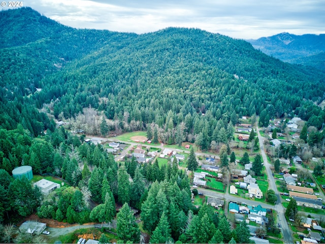 aerial view featuring a mountain view
